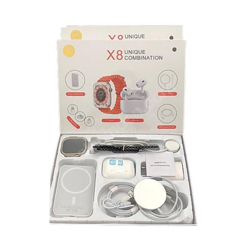 Combo Reloj Watch X8 Ultra + PowerBank + Audifonos