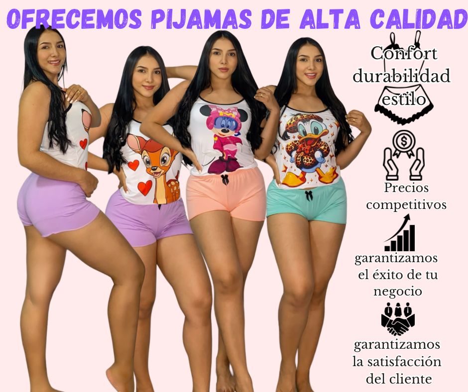 Pijamas Femininos Brisa Nocturna Kit 6peças La Yupi!