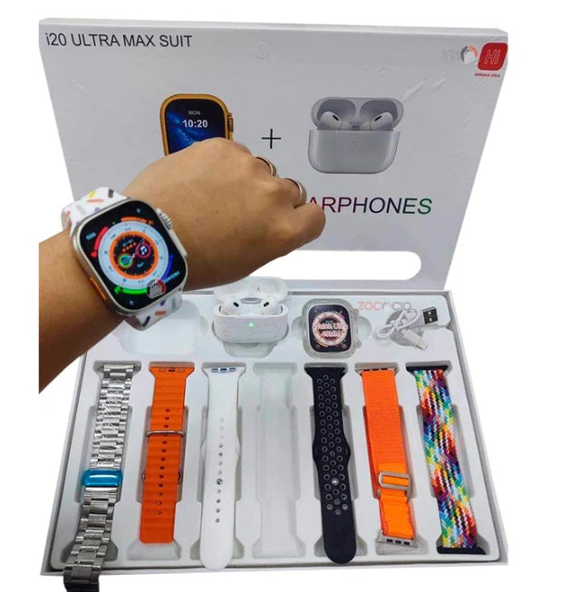 Reloj Inteligente Smartwatch I20 Ultra Max Combo 10 En 1 lucar trend
