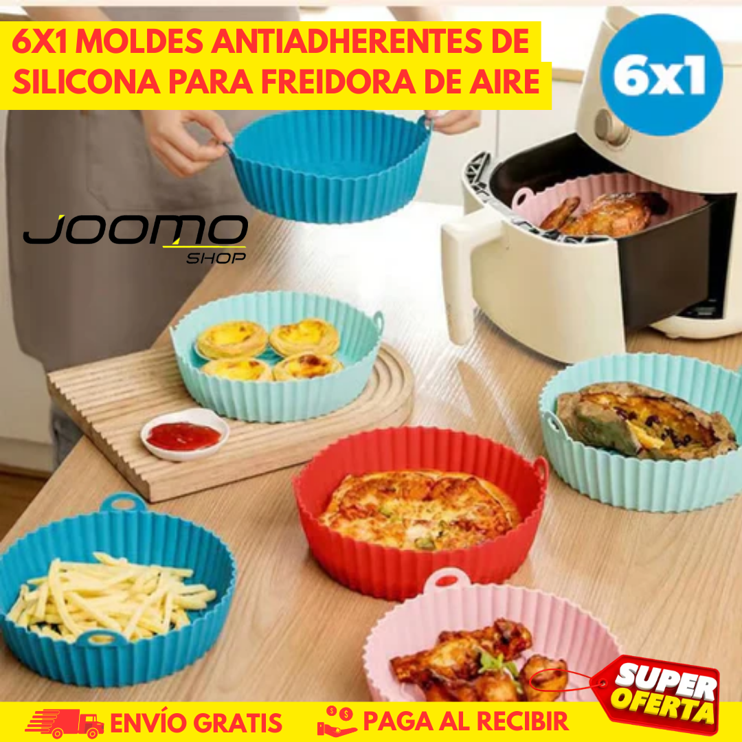 PROMO 6x1 Moldes Antiadherentes de Silicona para Freidora de Aire - c My Store