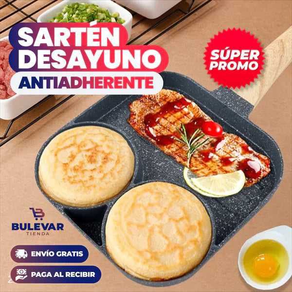 SARTEN 3 en 1 PUESTOS ANTIADHERENTE  | ORIGINAL Noah Tienda