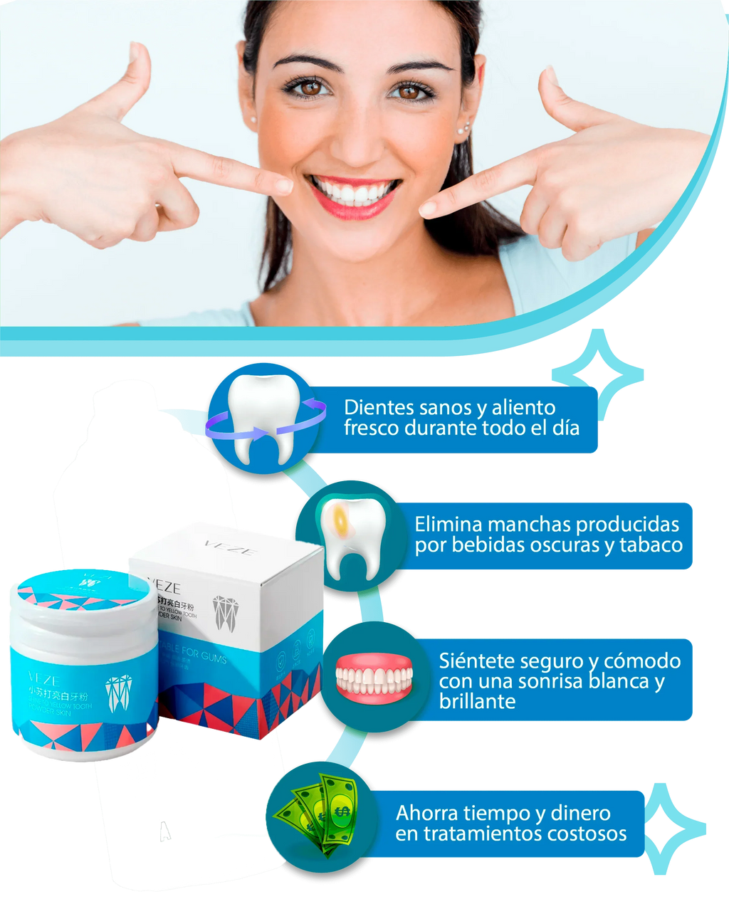 POLVO BLANQUEADOR DE DIENTES Minha loja