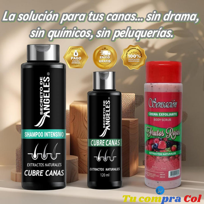 KIT 3x1 - SHAMPO CANAS SECRETOX 1UN+2OBSEQ La Yupi!