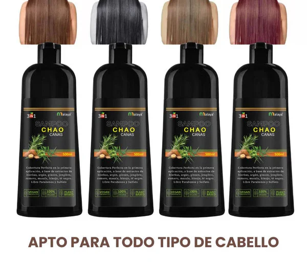 SHAMPOO CHAO  CANAS + TRATMIENTO La Yupi!