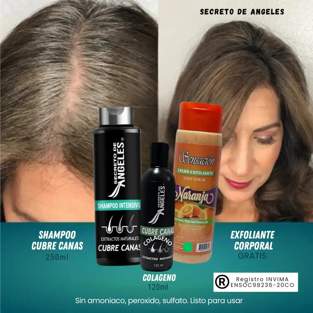 KIT 3x1 - SHAMPO CANAS SECRETOX 1UN+2OBSEQ La Yupi!