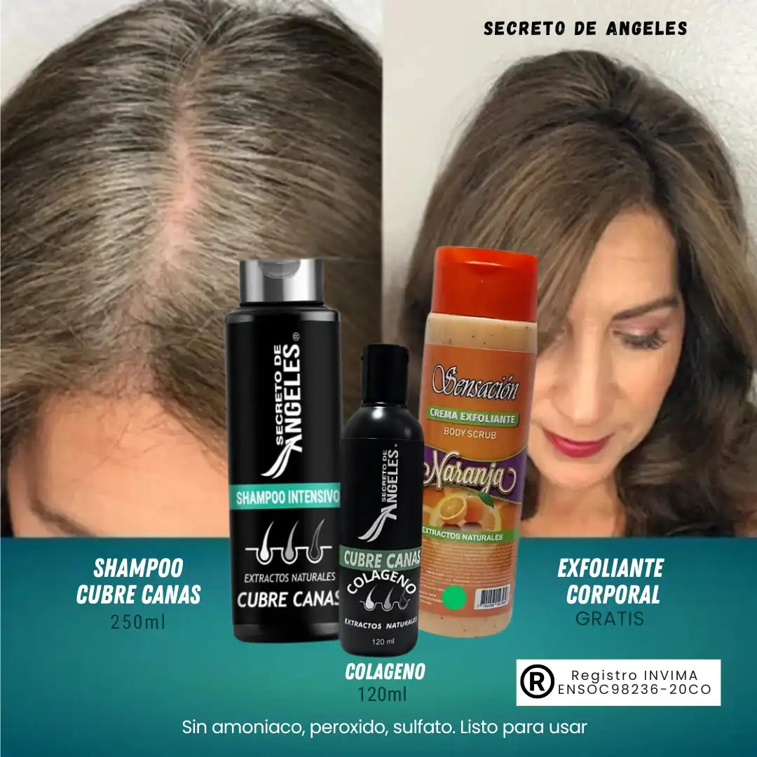 KIT 3x1 - SHAMPO CANAS SECRETOX 1UN+2OBSEQ La Yupi!