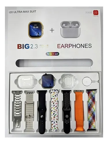 Reloj Inteligente Smartwatch I20 Ultra Max Combo 10 En 1 lucar trend