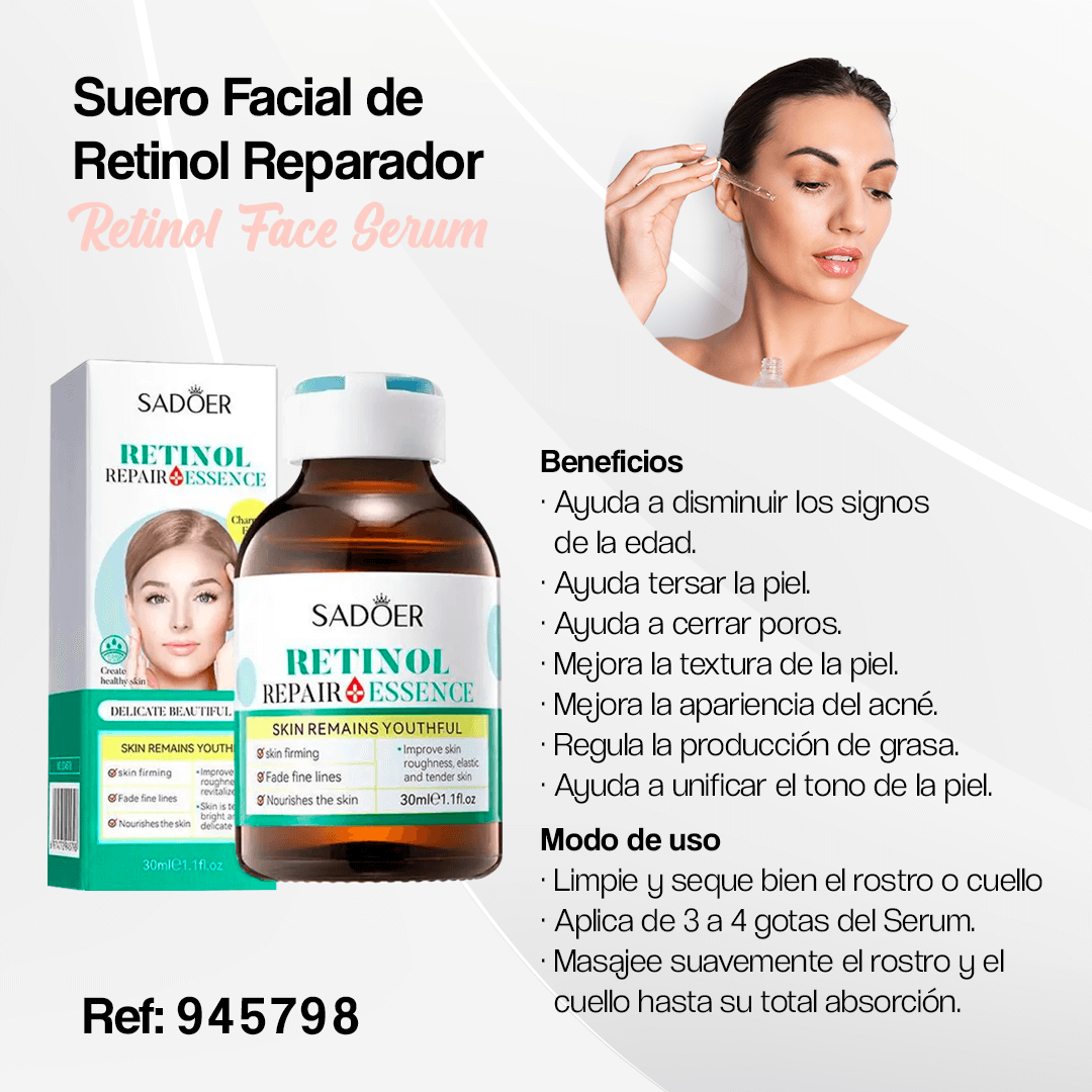 SUERO FACIAL DE RETINOL ELIMINADOR DE ARRUGAS ORIGINAL® Noah Tienda