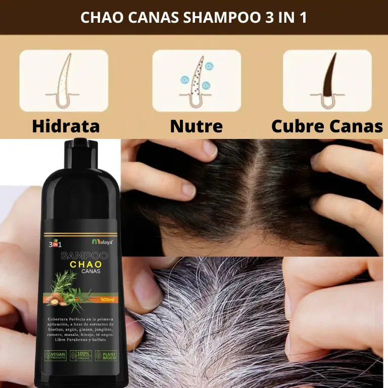 SHAMPOO CHAO  CANAS + TRATMIENTO La Yupi!