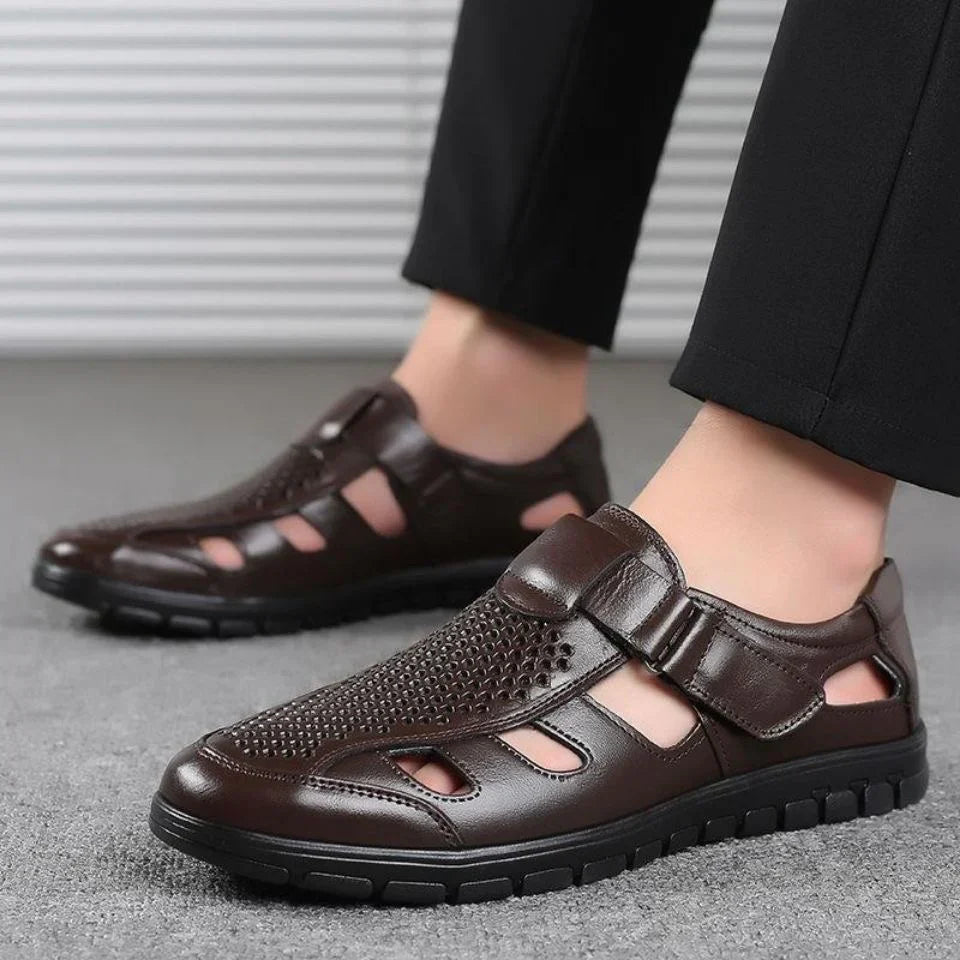 Sandalias Ortopédicas De Cuero De Cocodrilo Dankat
