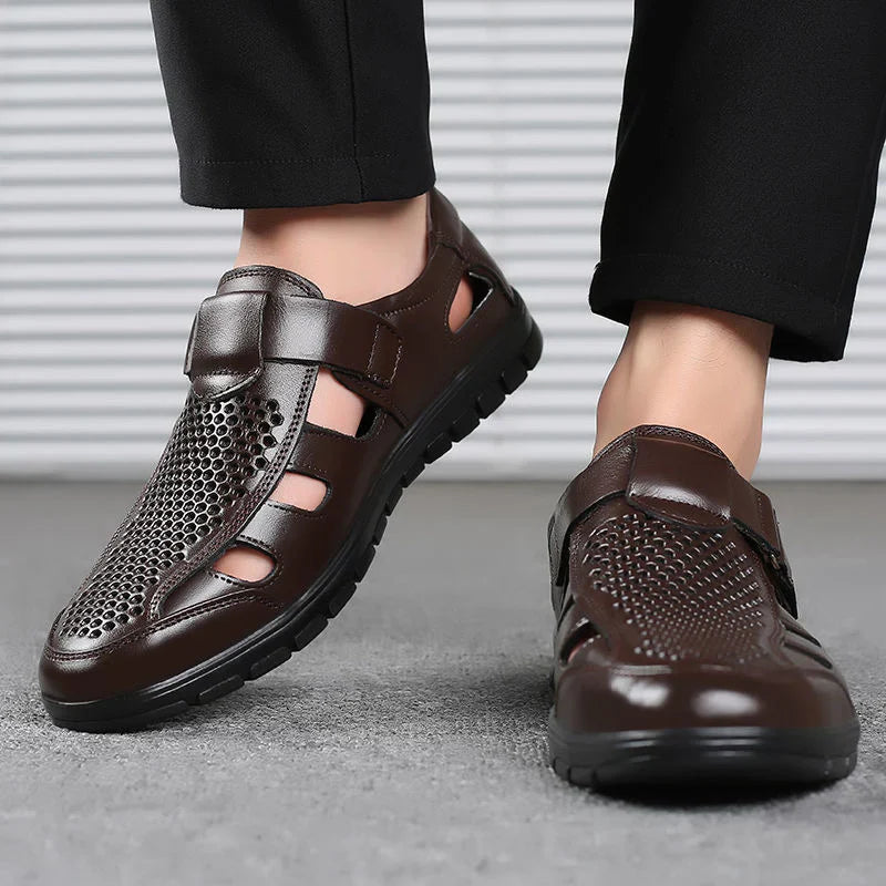 Sandalias Ortopédicas De Cuero De Cocodrilo Dankat