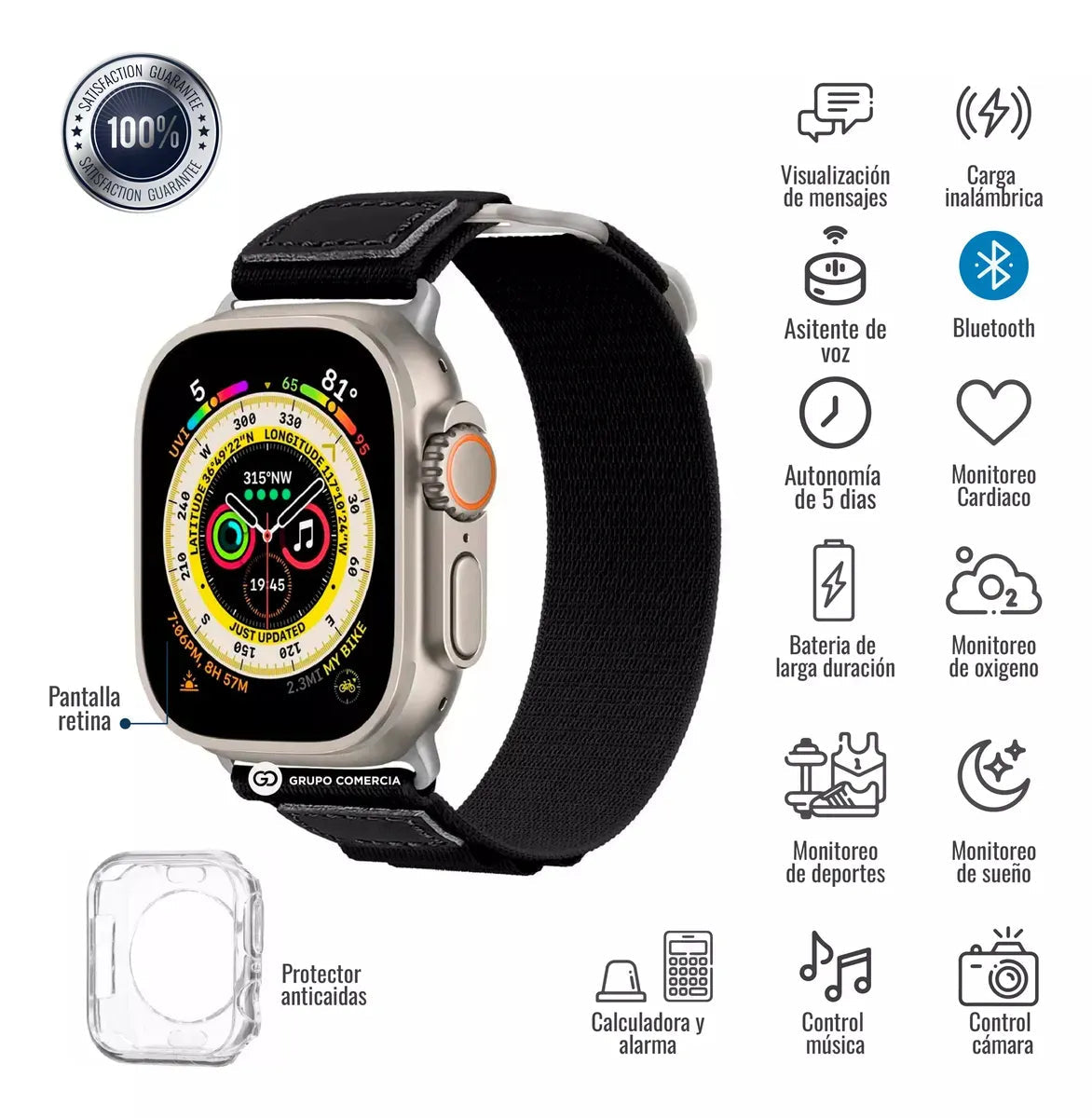 Reloj Inteligente Smartwatch I20 Ultra Max Combo 10 En 1 lucar trend