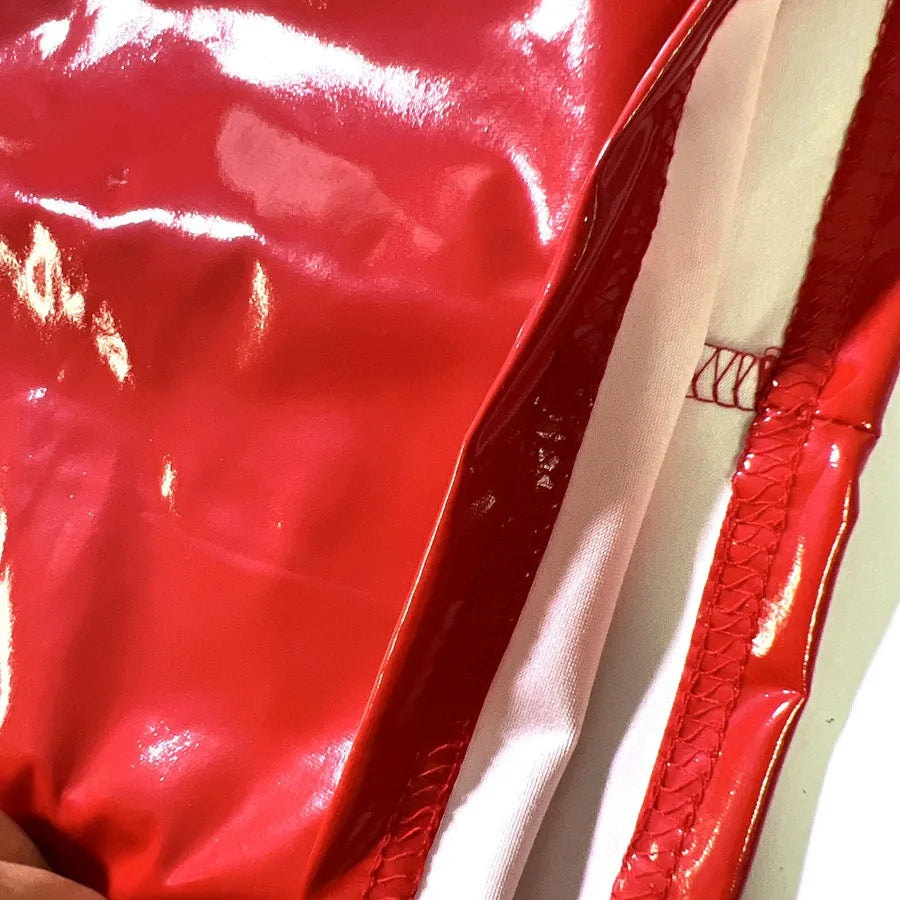 Vestido Cuero Con Efecto Espejo Y Espalda Descubierta Dankat