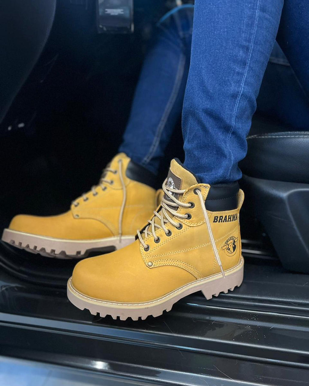 BOTA BRAHMA CLASICA CUERO + CAJA Minha loja