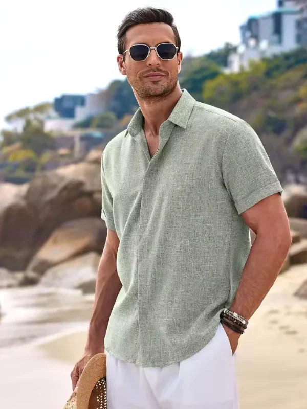 Camisas de Lino de Manga Corta para Hombre | ORIGINAL Noah Tienda