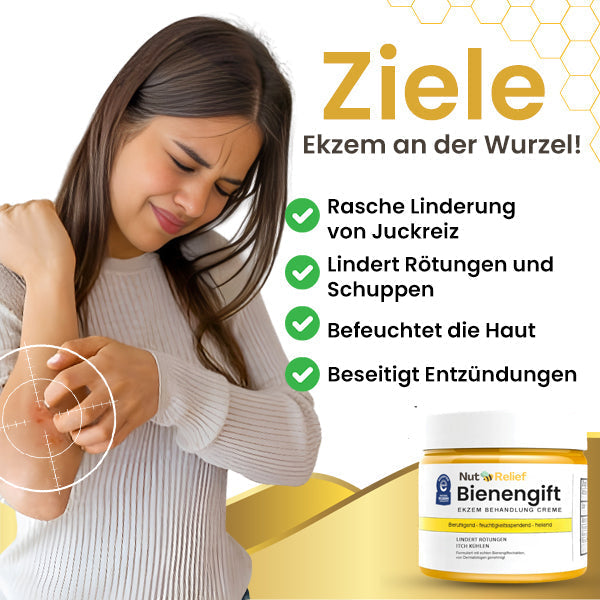 Crema NutRelief Para El Tratamiento De La Hinchazón De La Piel Con Veneno De Abeja Dankat