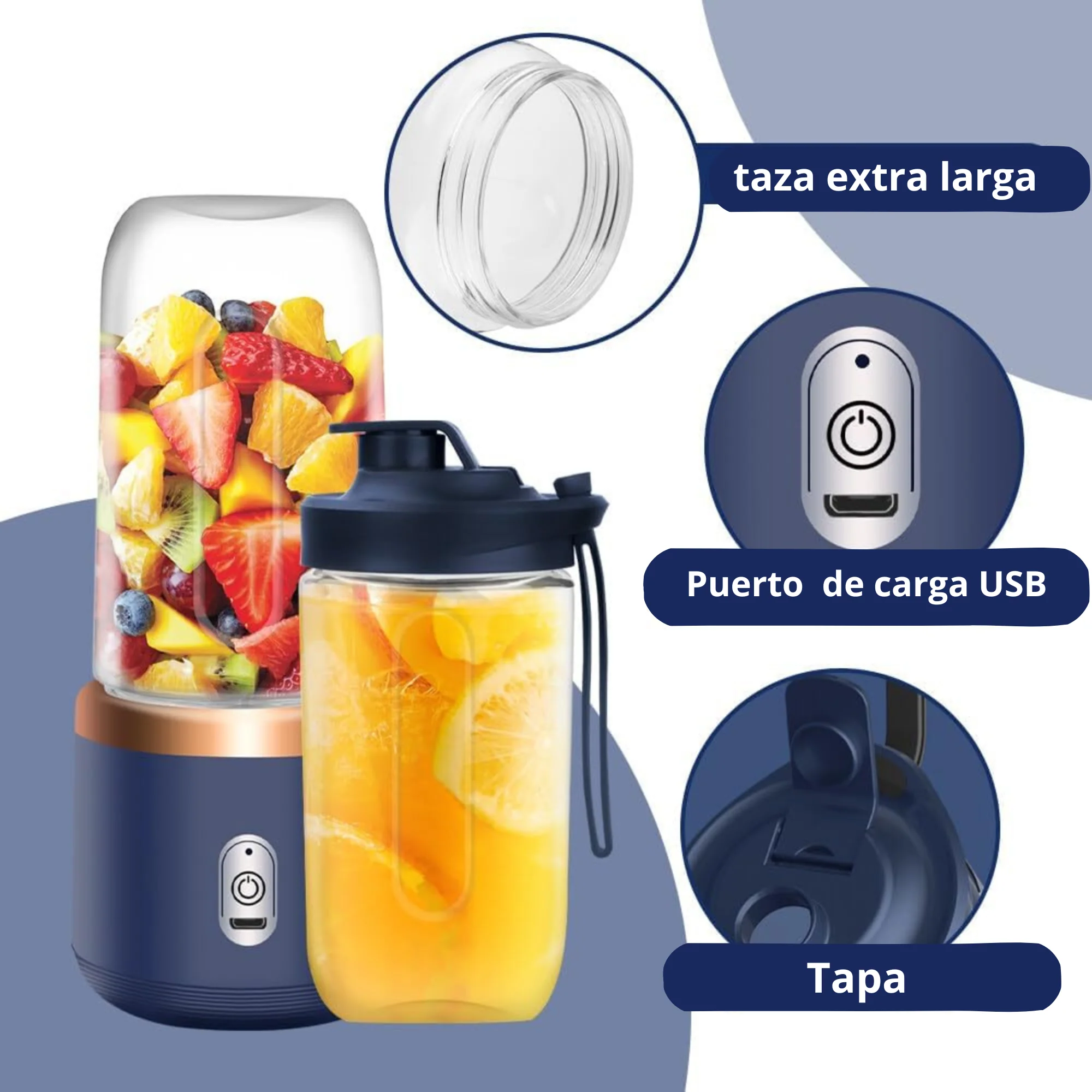 LICUADORA PORTATIL 500 ml ¡TU BATIDO AL MOMENTO! Tienda Colombia