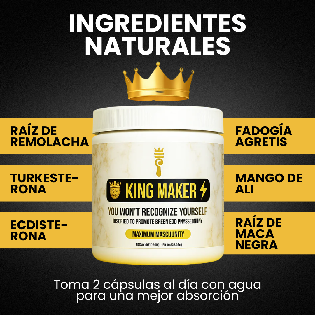 KING MAKER™ - Despierta tu virilidad, tu energía y tu confianza - POTENCIADOR DE TESTOSTERONA Tienda Colombia