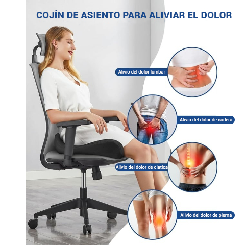 Cojín ergonómico de espuma viscoelástica para asiento Noah Tienda