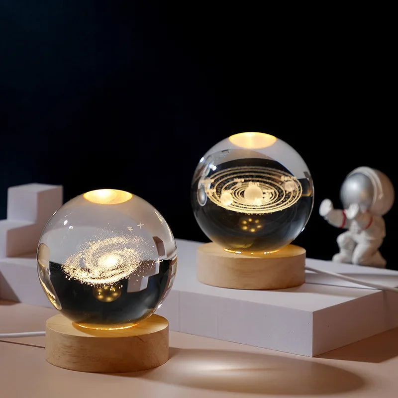 ✨ Lamparas Galácticas De Cristal - Galaxy Crystal Ball 🌌 Dankat