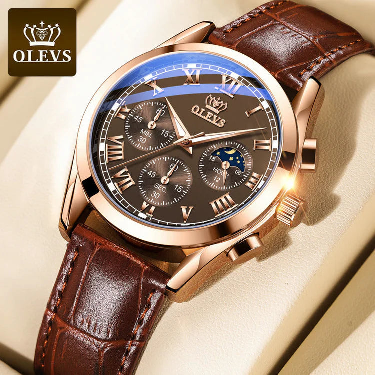 Reloj de cuero genuino OLEVS - PREMIUM Dankat