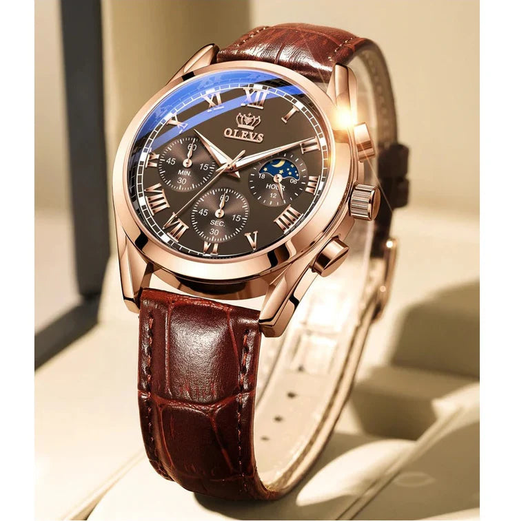 Reloj de cuero genuino OLEVS - PREMIUM Dankat