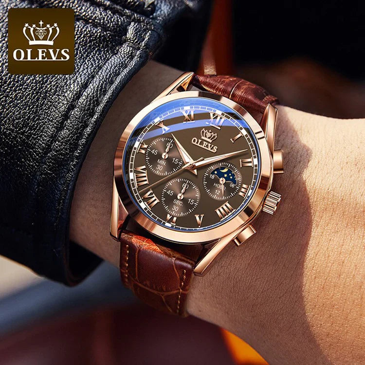 Reloj de cuero genuino OLEVS - PREMIUM Dankat