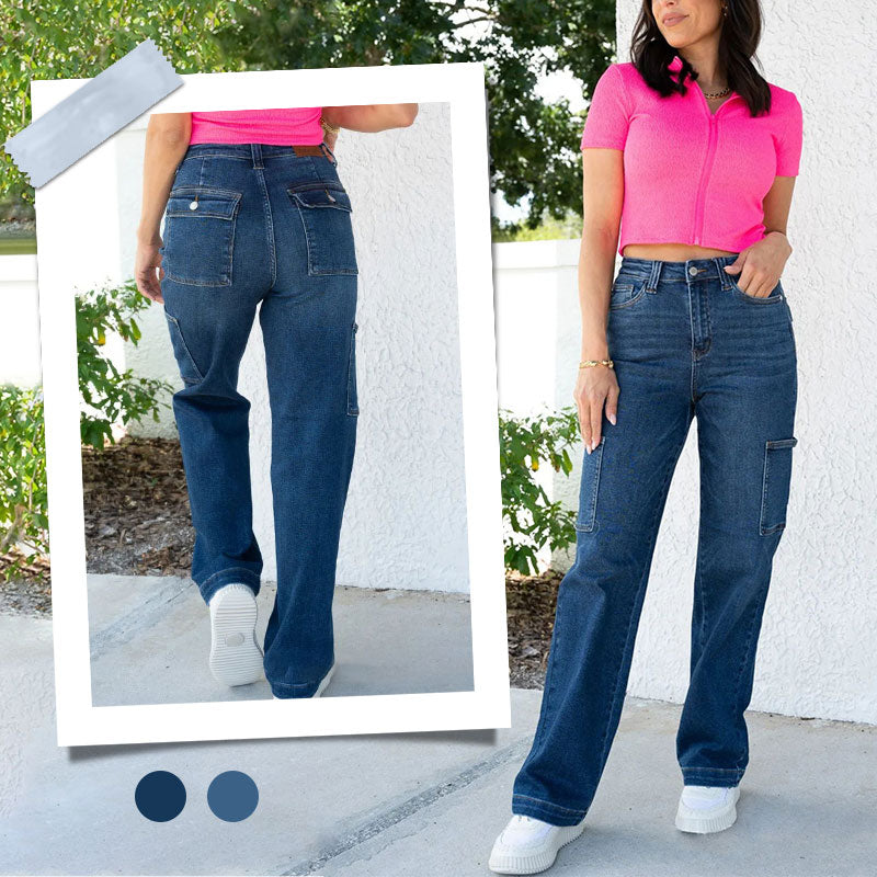 Jeans elásticos de cintura alta para mujer⭐ Noah Tienda