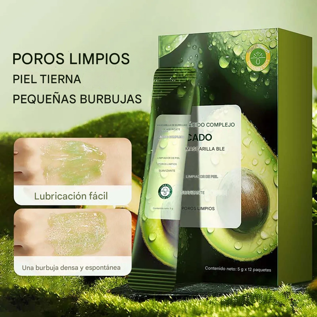 Mascarilla Facial De Burbujas De Aguacate - BARUBT Dankat